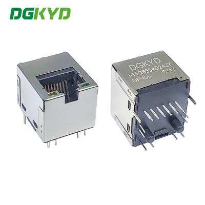 China Vertical del grado de DGKYD511Q650AB2A27DP408 POE+180 derecho en la conexión del zócalo RJ45 de la red del interfaz en venta