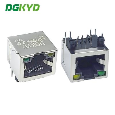 China Solo conector protegido RJ45 modificado para requisitos particulares RJ45 Jack trapezoidal del puerto en venta