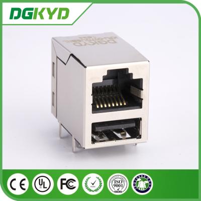 China De enige haven integreerde de magnetische hefboom van rj45 USB met 10/100base-transformator Te koop