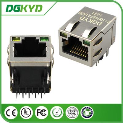 China Conector rj45 industrial de DGKYD211Q066FA1A5 1000M com conduzido, 1 porto à venda