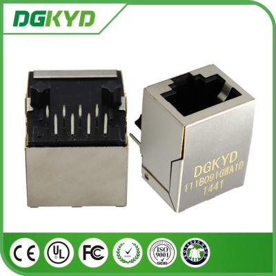 China Ethernet Cat6 rj45 Jack Shielded Connectors fêmea com magnetics vertical à venda