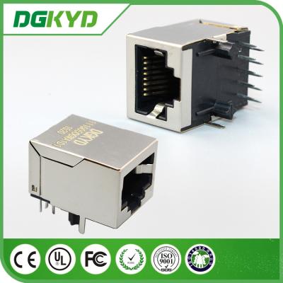 China Conector hembra superficial integrado del soporte RJ45, conector de 1000base t cat6 rj45 protegido en venta