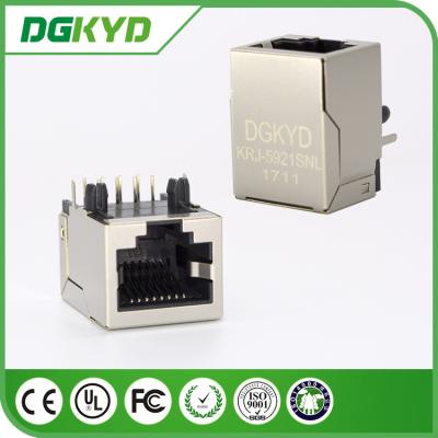 China Conector protegido aumentable de rj45 del PWB de KRJ-5921SNL puerto 1x1/1x2/2x2 en venta