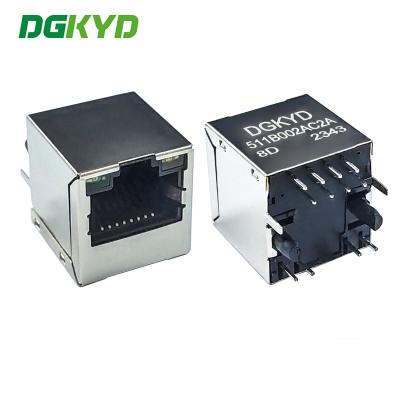 中国 180度インラインコネクタ 100Mフィルタリング RJ45垂直インターフェース DGKYD511B002AC2A8D 販売のため