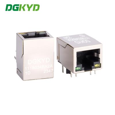 China RJ45 Conector Ethernet Escudo metálico 8p8c Jack magnético modular à venda