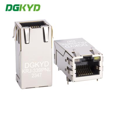 China Gigabit POE stroomvoorziening RJ45 Connector Integrated Filter Socket Industrial Ethernet Communication Interface KRJ-339PNL Te koop