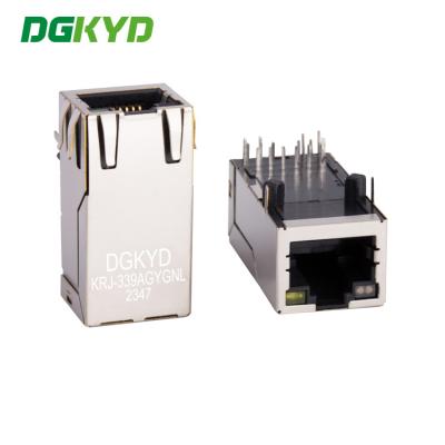 China KRJ-339AGYGNL RJ45 Gigabit Connector Communication Network Port Socket 33 Long Interface for sale