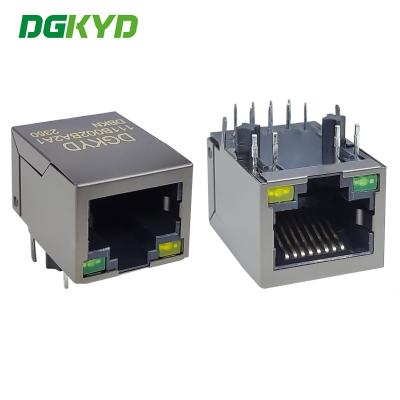 China DGKYD111B002BA2A1DBKN RJ45 Ethernet-Anschluss 100Mbps Schnittstellennetzwerk Steckdose Direktverbindung Schwarzer Nickel zu verkaufen