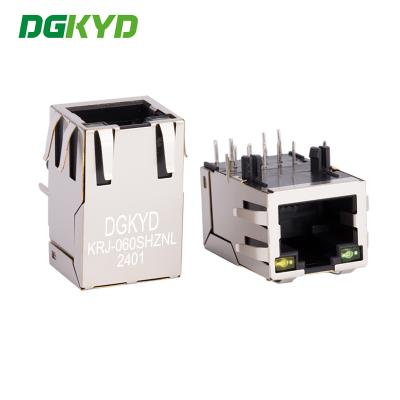 China KRJ-060SHZNL Socket de comunicación RJ45, Socket de puerto de red de router integrado 100Base-T, Socket de PCB Cat5 RJ45 industrial en venta