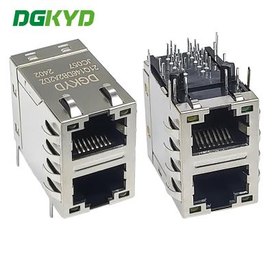 Cina DGKYD21Q146DB2A2DZJC057 2X1 doppia porta interfaccia modulare RJ45 Ethernet Gigabit filtraggio trasformatore integrato in vendita