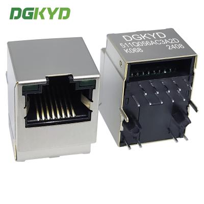 Κίνα DGKYD511Q056AC3A2DK068 RJ45 180 μοίρες άμεση εισαγωγή με προστατευμένο κέλυφος πλήρους δικτύου 10p8c προς πώληση