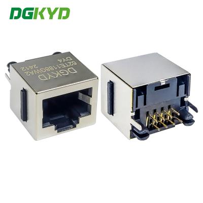 中国 DGKYD52TE1188GWA2DY4 RJ45コネクタ 52T 8P8C 耳遮断インターフェイスモジュール式垂直ソケット 販売のため