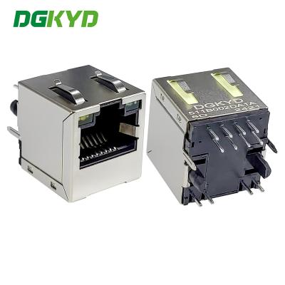 中国 RJ45垂直インターフェース 100Mbps ライトとショルダー DGKYD511B002DA1A8Dを統合フィルター 販売のため