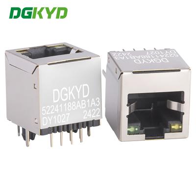 中国 フィルターのないRJ45直線接続器 180度RJ45接続器 RJ45ソケット DGKYD52241188AB1A3DY1027 販売のため