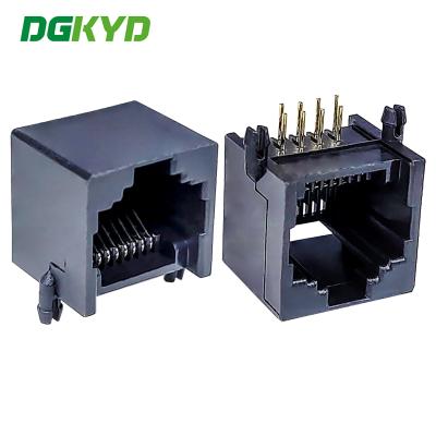 China RJ45 Connector 5521 Lamp Free All Plastic 8P8C Round Pin Socket DGKYD55211188IWA1DY1 for sale