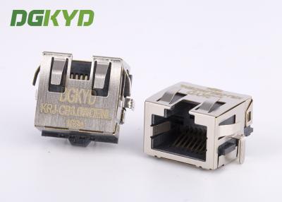 China Het dalen Raad Beschermde RJ45 Jack Single Port With EMI Fingers, Laag Profiel Te koop