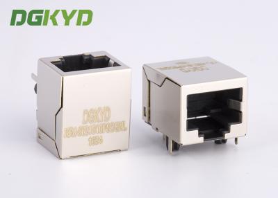 China 10p8c Rj45 femenino Jack trapezoidal sin el transformador integrado, etiqueta abajo en venta