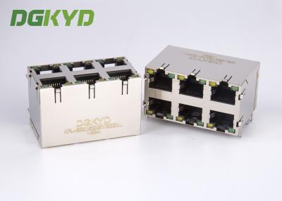 중국 이더네트 Rj45 연결관 금속에 KRJ -5921S2X3YGZENL 힘은 더미 2X3 G/Y LED를 보호했습니다 판매용