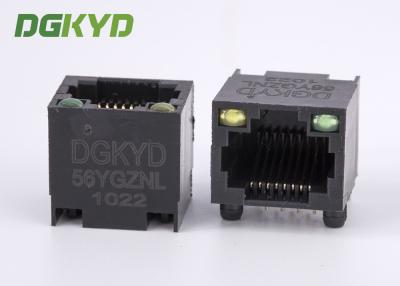 China Puerto sin blindaje del conector Rj45 de Ethernet de DGKYD-56YGZNL el solo con Y/G llevó el RJ45 sin el transformador en venta