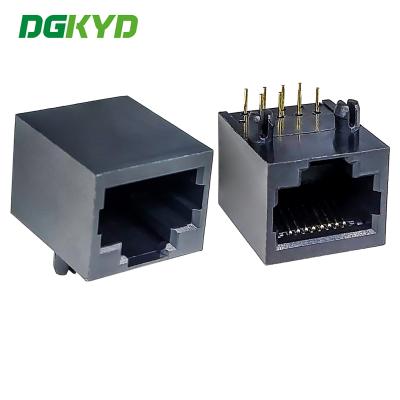 China Conector RJ45 de porta única 1X1 10P8C livre de luz todo plástico revestido de ouro 6u DGKYD56211118IWA1DY4 à venda