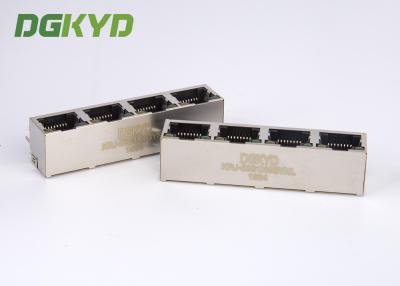 Κίνα 1x4 πολλαπλάσια βάση Jack Ganged RJ45 συνδετήρων λιμένων λιμένων RJ45 τετραγώνων προς πώληση