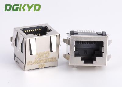 Chine Bâti adapté aux besoins du client SMD de carte PCB/base-Tx simple RJ45 du port 10/100/1000 profil bas RJ45 de SMT à vendre