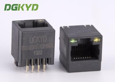 China 180 Lan superior Jack RJ45 Jack trapezoidal de la entrada Rj45 del grado con la vivienda plástica negra en venta