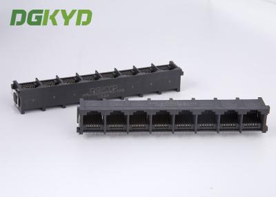 China 90 degrees 1x8  right angle RJ45 Female Jack 8 ports network switch connectors for sale