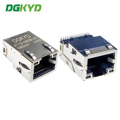 China RJ45 Gigabit integrierte Filternetzwerkverbindung LCP-Schnittstelle DGKYD211Q106DB1A7CBS057 zu verkaufen