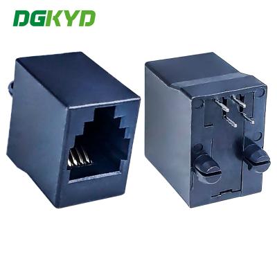 China Conector de puerto Ethernet RJ11 5228 4P4C Oídos menos todos de plástico DGKYD52281144IWA1DB4078 en venta