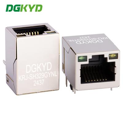 중국 보호 1000BASE RJ45 네트워크 인터페이스 필터 네트워크 포트 소켓 KRJ-SH329GYNL과 함께 기가 비트 RJ45 판매용