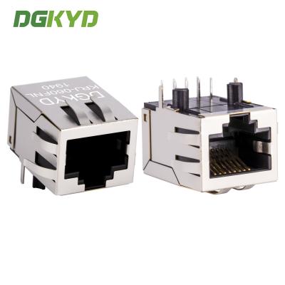 China Metal Shielded 100 Base-Tx Cat5 Rj45 Ethernet Connector With Magnetics China Factory KRJ-060FNL for sale