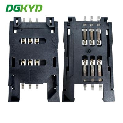 China SIM Card Holder 6P All Plastic Flip Top Telephone Card Holder DGKYDSIM26H6A6A2Y3WSG286 Te koop