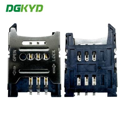 China SIM card holder -6PIN - flip top telephone card holder DGKYDSIM18H6A6A2Y3WSG286 en venta