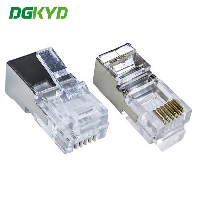 China RJ11 Kristallkopf 6P6C Kategorie 5e RJ11 Ethernet Stecker DGKYDRJ111166F1A1Y1W041 zu verkaufen