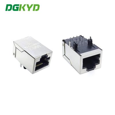 China Aba de DGKYD311B082GWA4DN ACIMA 8PIN 100 do conector protegido da base-T 1 10p8c Rj45 metal portuário com Magnetics à venda