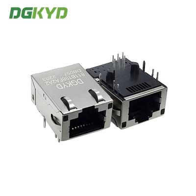 Chine ÉTIQUETTE gauche simple de DGKYD811B198FA2A2DB VERS LE HAUT de RJ45 Jack With Tansformer modulaire à vendre