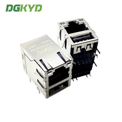 중국 PBT 주택과 DGKYD RJ45 USB 연결기 100M 이더넷 포트 판매용