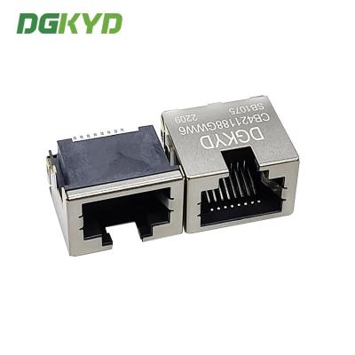 China Sinkende Platten-Art modulares weibliches RJ45 LED Verbindungsstück DGKYDCB421188GWW6SB1075 8P8C zu verkaufen