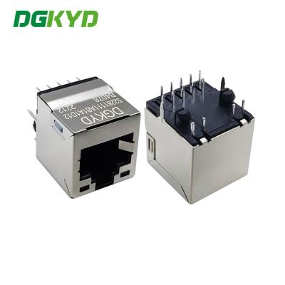 China Solo conector de los puertos de DGKYD52281111AB1A1D12B4078 RJ45 sin el transformador Jack modular RJ45 Jack en venta