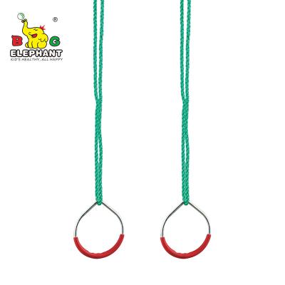 China Contemporary Swing Equipment Monkey Trapeze Swing Bar With Rubber Covered Rings for sale