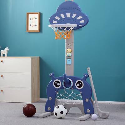 China Indoor 4-in-1 Mini Kids Toddler Basketball Hoop Activity Center Creative Toy for sale