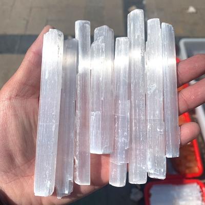 China Wholesale Natural Healing Selenite Sticks Magic Wands Energy Stones Selenite Crystal From China for sale