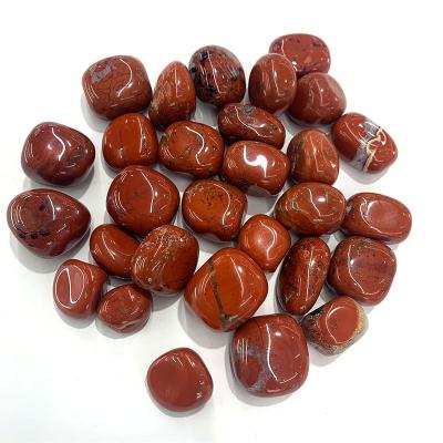 China Natural Polished China Gemstone Crystals Healing Stones Red Jasper Tumbled Stone For Home Decoration for sale