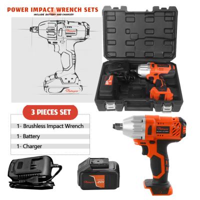 China 1/2'' Heavy Duty Cordless Electric Impact Wrench 20V 330N.M 4000mAh Li-Ion for sale