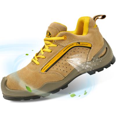 China UK 2-13 Comfortable Safety Toe Boots Cow Suede US 3-14 Water Resistant Safety Trainers for sale