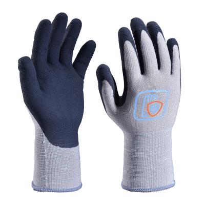 China Non Slip Power Grip 7'' Safety Working Gloves 8in Latex Coated Gloves for sale