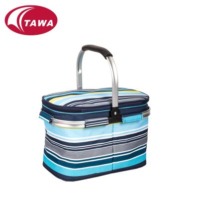 China Insulated outdoor 4 person picnic hot basket with cooler compartment for sale