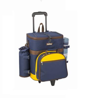 China Polyester SGS Alibaba China Large-Capacity Trolley Picnic Bag With Wheels for sale