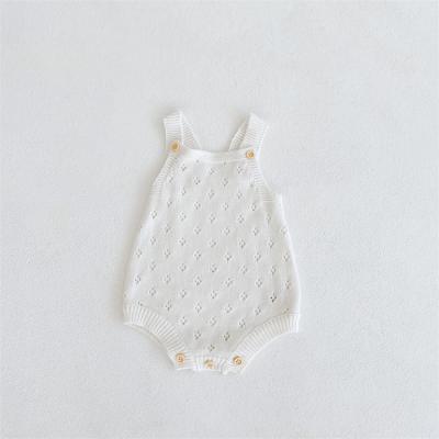 China Autumn men's and women's cotton yarn hollow-knitted woolen jumpsuit baby jumpsuit triangle casual rompers for sale